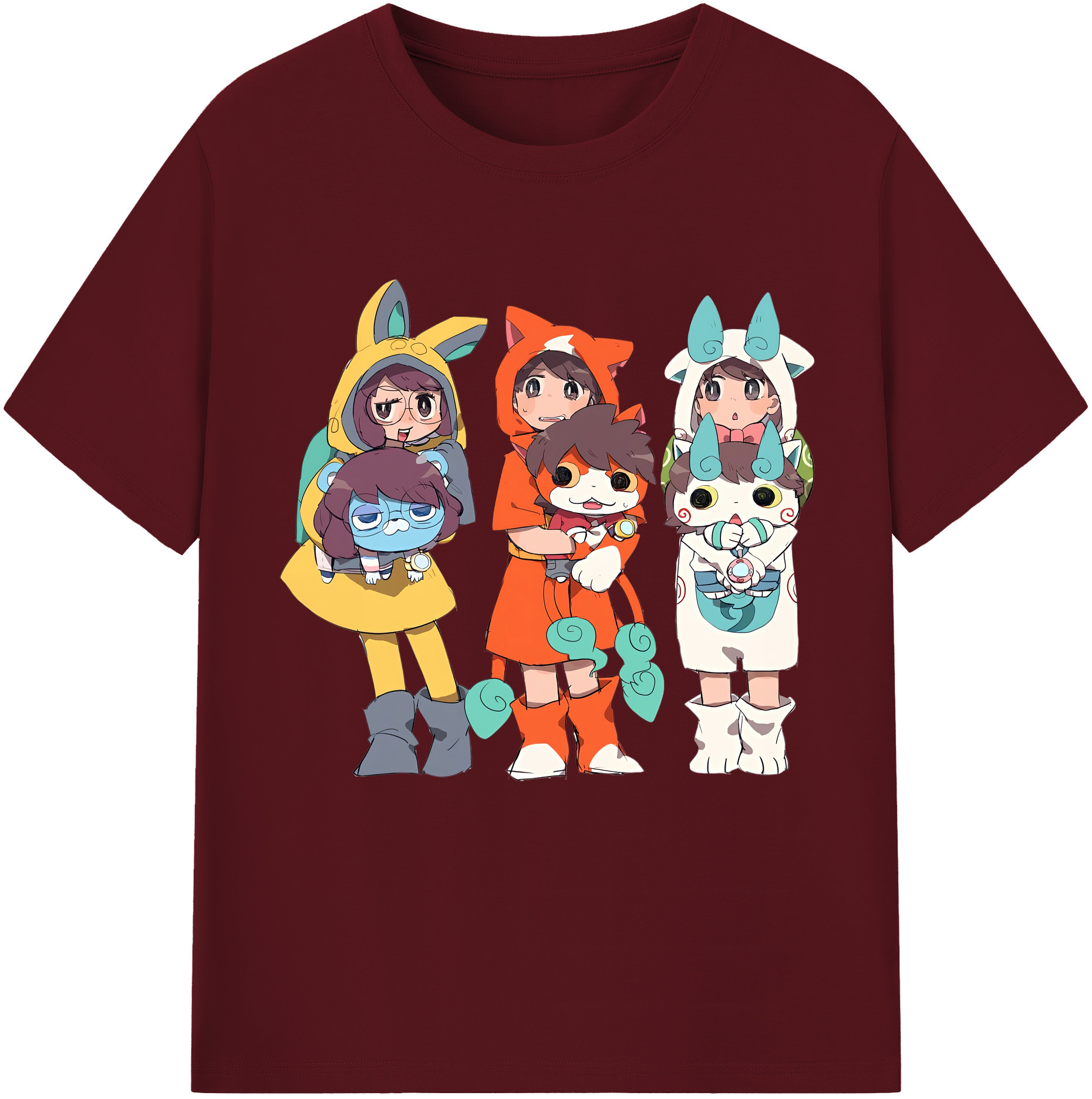 （画像用） 妖怪ウォッチ Yo-kai Watch 綿100％半袖Tシャツ（フロントプリント）